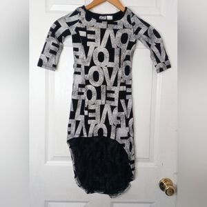 Chic Kids Casual Dress in Black and White
